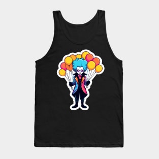 Clown Halloween Illustration Tank Top